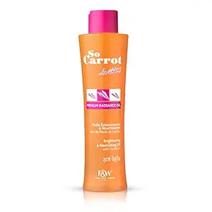 Fair & White So Carrot, Brightening Oil - 8.4 fl oz / 250ml - Natural Moisturizing & Nourishing - Hydrates and Brightens Skin Tone - With Glycerin, Sweet Almond & Carrot Oil