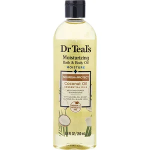 Dr. Teal' Moisturizing Bath & Body Oil - Moisture+ Nourishing Coconut Oil & Essential Oils