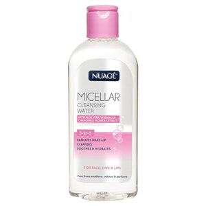 Nuage Micellar Cleansing Water with Aloe Vera, Vitamin E and Chamomile Flower Extract, 3-in-1