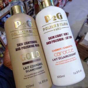 P2G Paris skin lightening and polishing lotion (500ml) 17000 FOR EACH