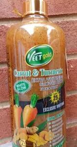 Veet Gold Carrot and Turmeric Scrub shower gel Organic 1000ml