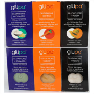 Glupa Whitening Bath Soap With Glutathio Papaya Carrot Collagen Body Care Natural Organic Skin Lightening Soap