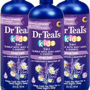 Dr Teal's Kids 3-in-1 Sleep Bath: Bubble Bath, Body Wash & Shampoo with Melatonin & Essential Oil, 20 fl oz